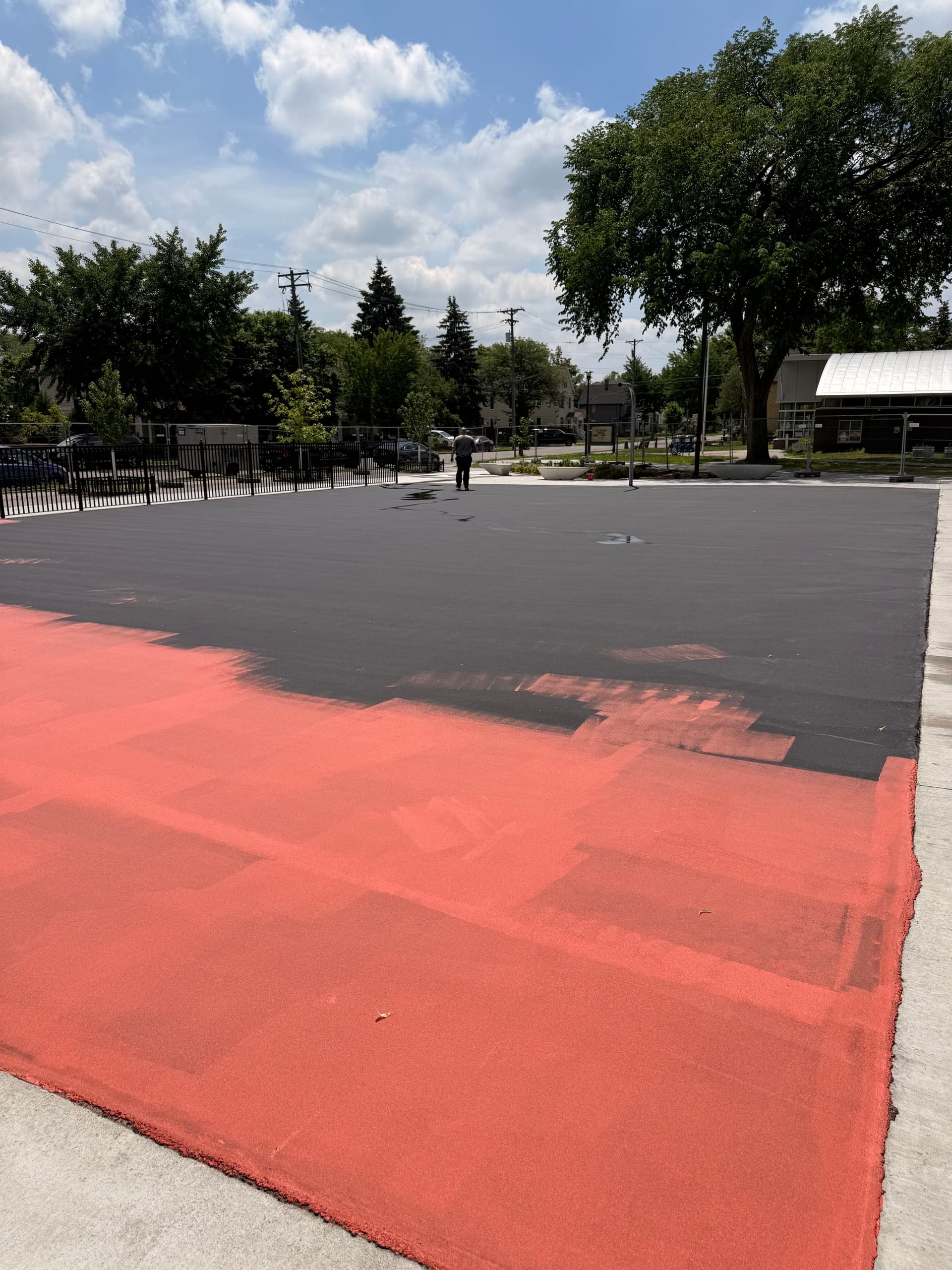 Gallery photos for Bold Basketball Court Painting at Bottineau Field Park in Northeast Minneapolis: Image #1