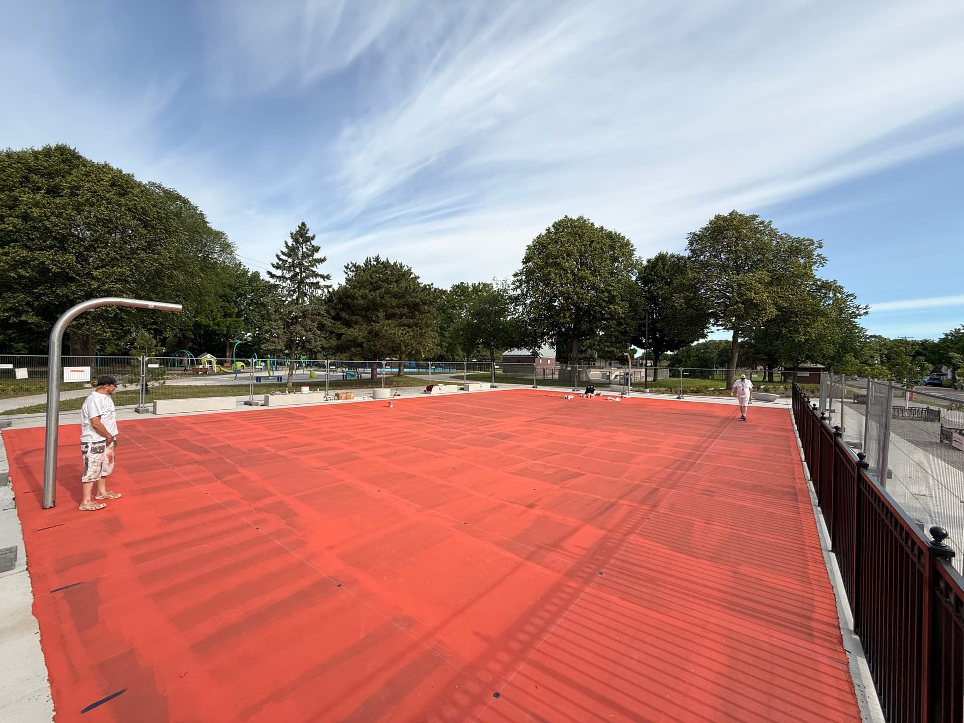 Gallery photos for Bold Basketball Court Painting at Bottineau Field Park in Northeast Minneapolis: Image #2