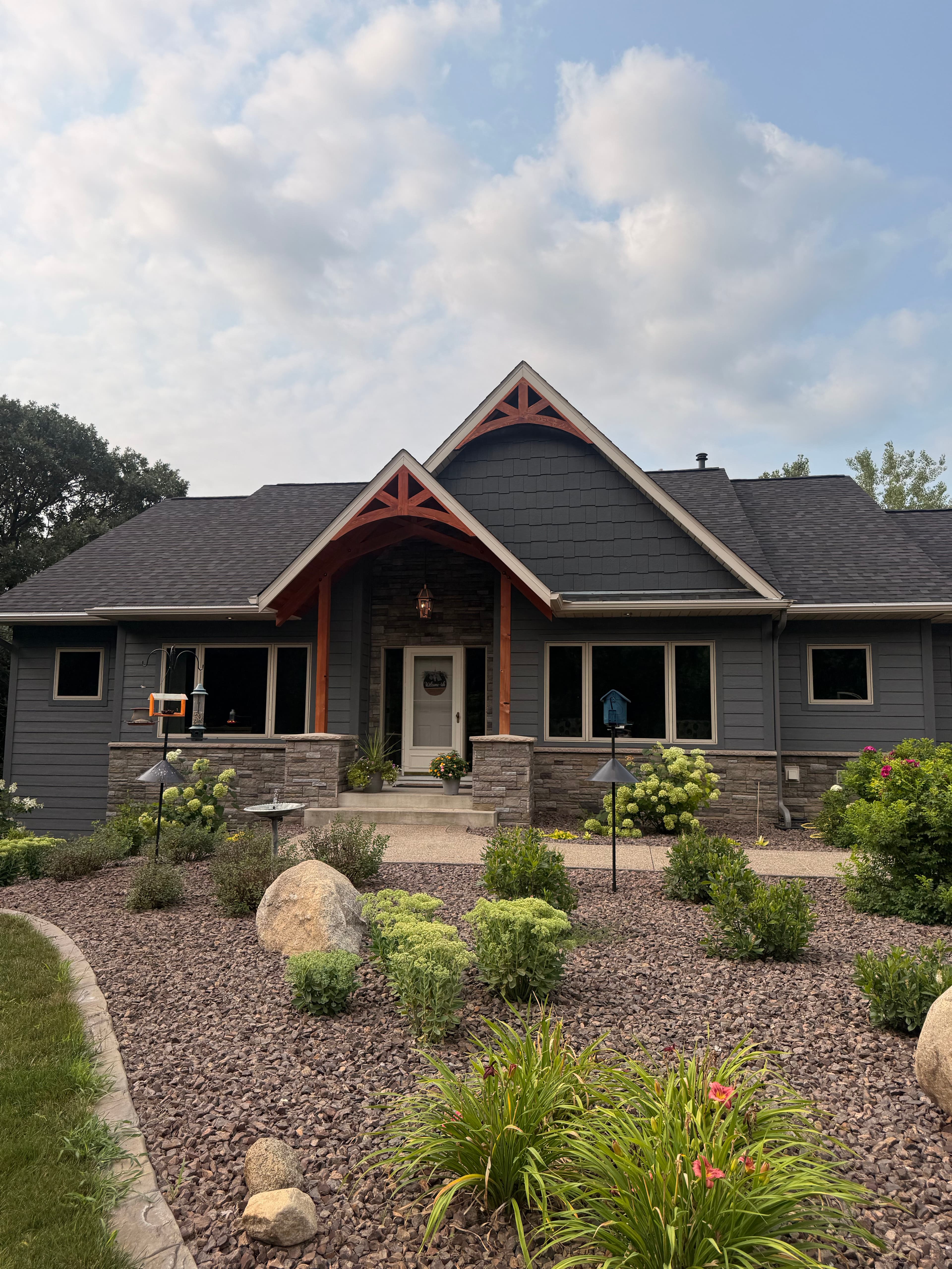Project Painting Soffits, Fascia, and Windows to Match New Exterior image