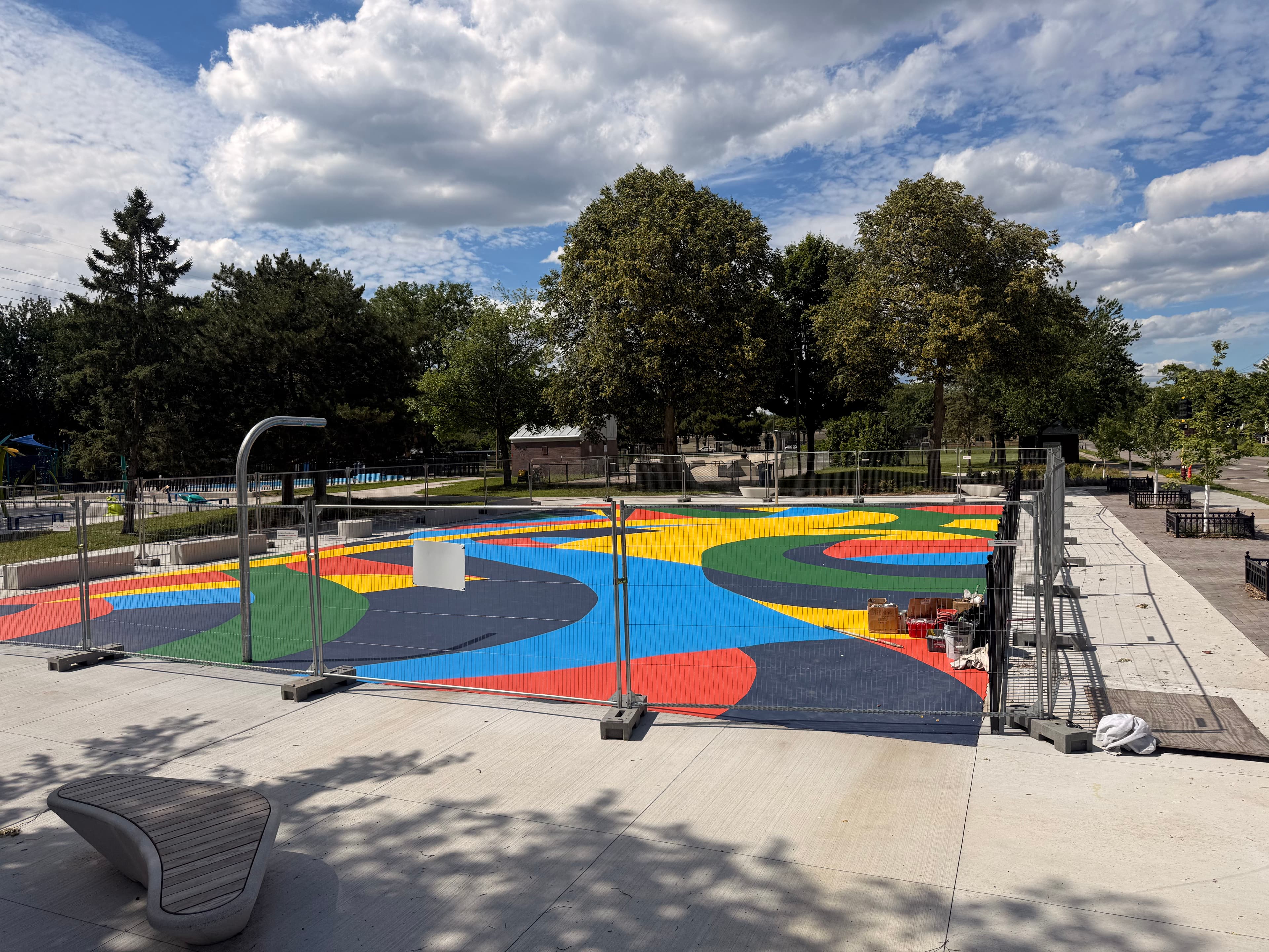 Project Bold Basketball Court Painting at Bottineau Field Park in Northeast Minneapolis image