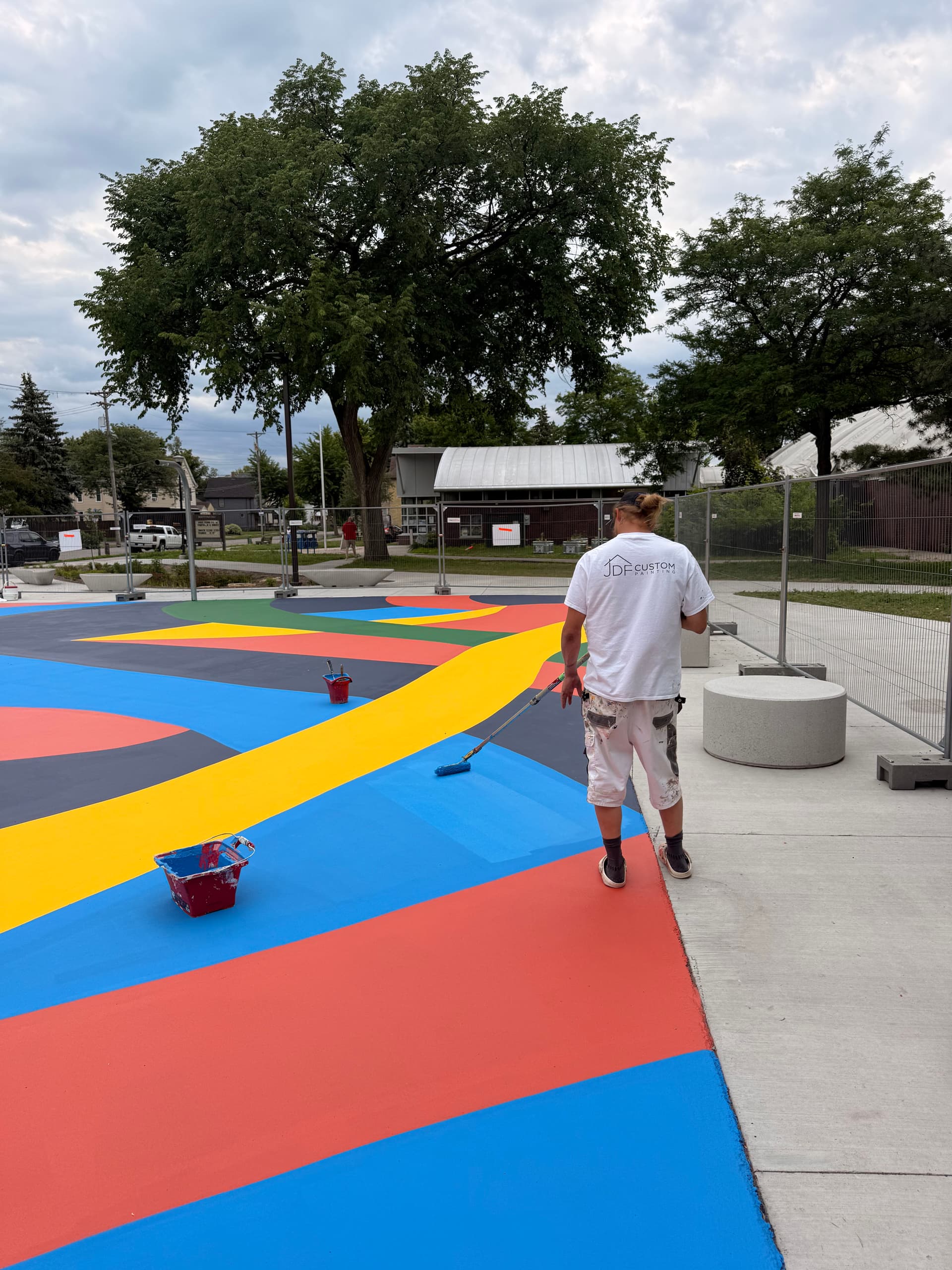 Gallery photos for Bold Basketball Court Painting at Bottineau Field Park in Northeast Minneapolis: Image #7