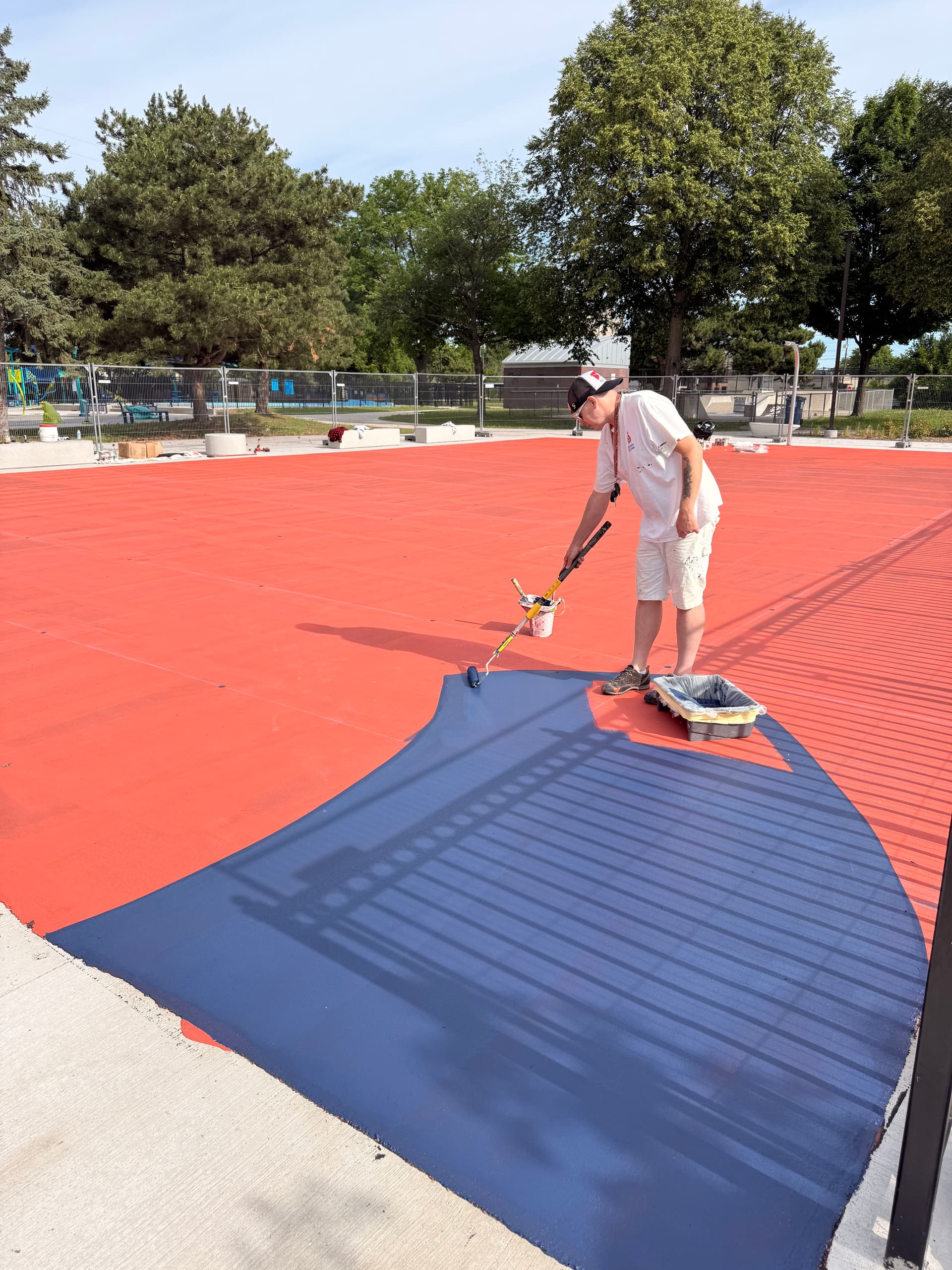Gallery photos for Bold Basketball Court Painting at Bottineau Field Park in Northeast Minneapolis: Image #3
